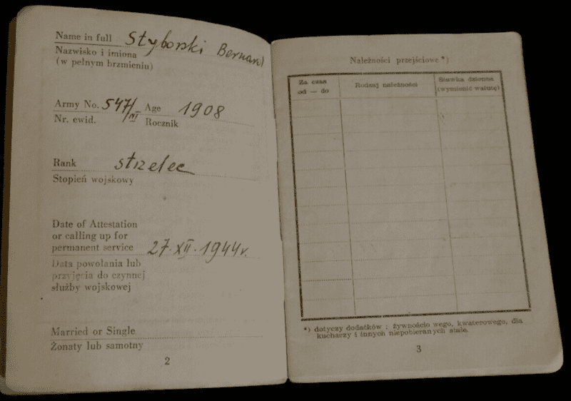 WWII Free Polish Army - Service & Pay Book - Armed Forces West - Styborski - Soldier's ID Bracelet - Super Rare - Image 11