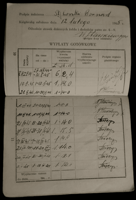 WWII Free Polish Army - Service & Pay Book - Armed Forces West - Styborski - Soldier's ID Bracelet - Super Rare - Image 13