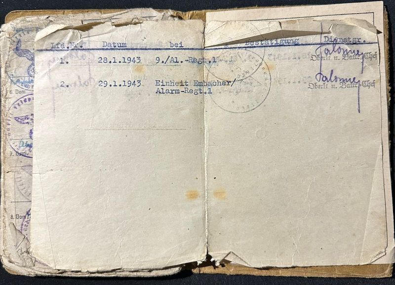 WWII German Army Soldbuch - Wehrmacht Leutnant Gersch - Artillerie Regiment 168 - 38 Infanterie Division - Sturmtage - Iron Cross First Class- - Image 22