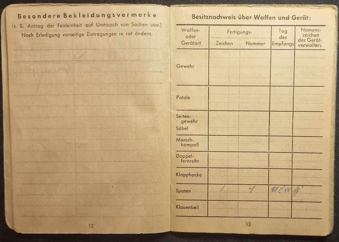 WWII German Waffen SS Soldbuch - Panzer Grenadier Willi Plotzitzka - Normandy & Ardennes - Divisions-Begleit-Kompanie - 12.SS-Panzerdivision “Hitlerjugend” - MP44 - KIA at 17 in Bastogne 1945 - Ultra Rare (Sold) - Image 7