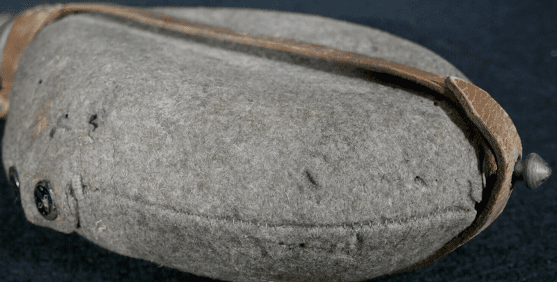 WWI Imperial German Army - Canteen M1915 - Original Field Wool Cover & Leather - Image 7