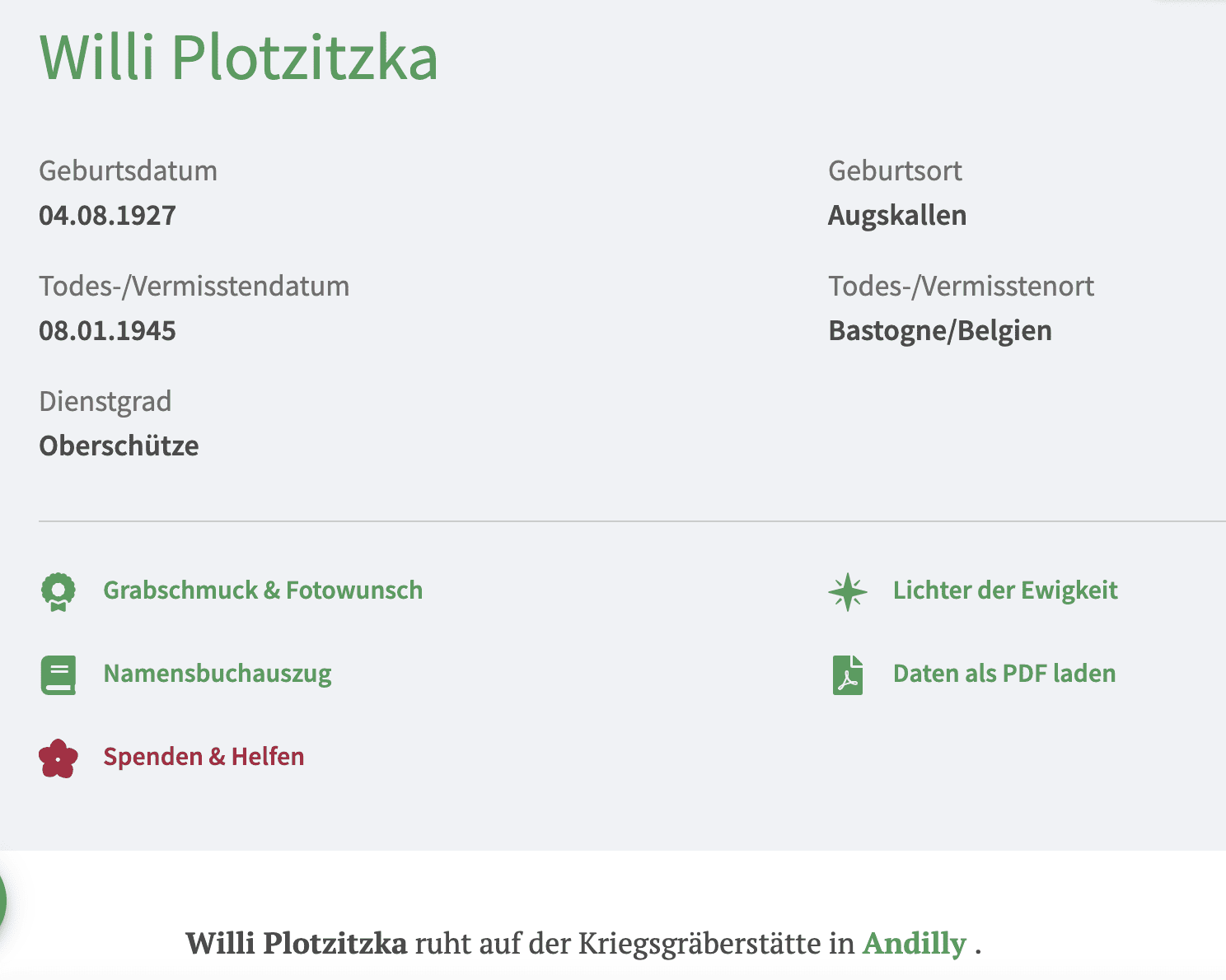 WWII German Waffen SS Soldbuch - Panzer Grenadier Willi Plotzitzka - Normandy & Ardennes - Divisions-Begleit-Kompanie - 12.SS-Panzerdivision “Hitlerjugend” - MP44 - KIA at 17 in Bastogne 1945 - Ultra Rare (Sold) - Image 20