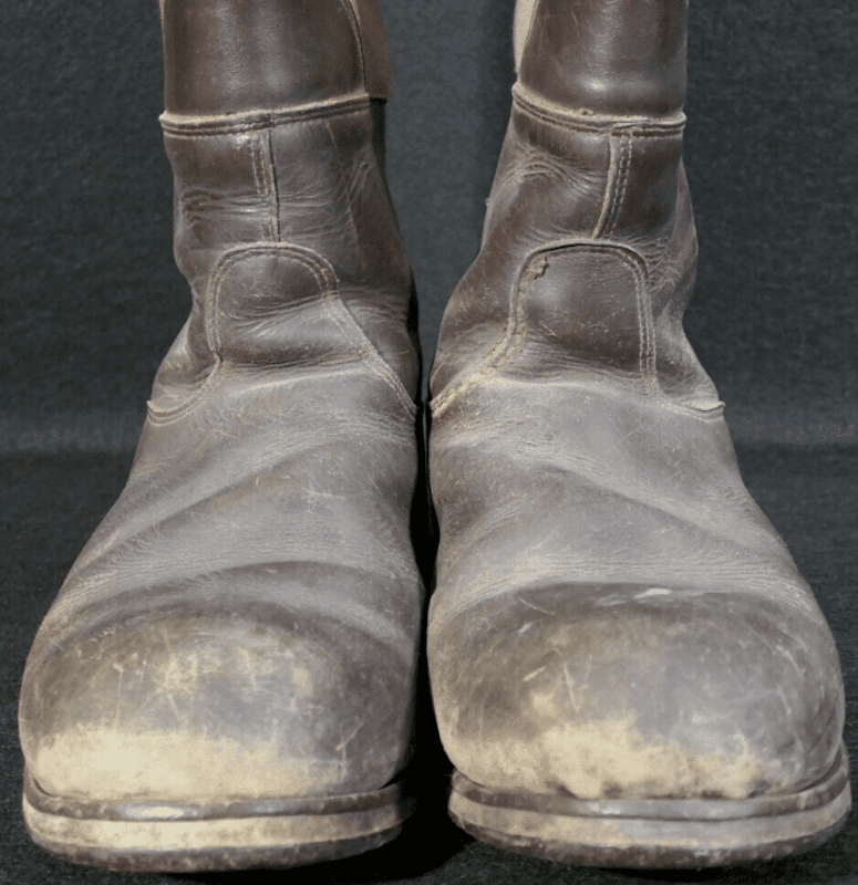 WWII German Wehrmacht - Winter Combat Boots - Eastern Front Felt & Leather - Issued - Image 9