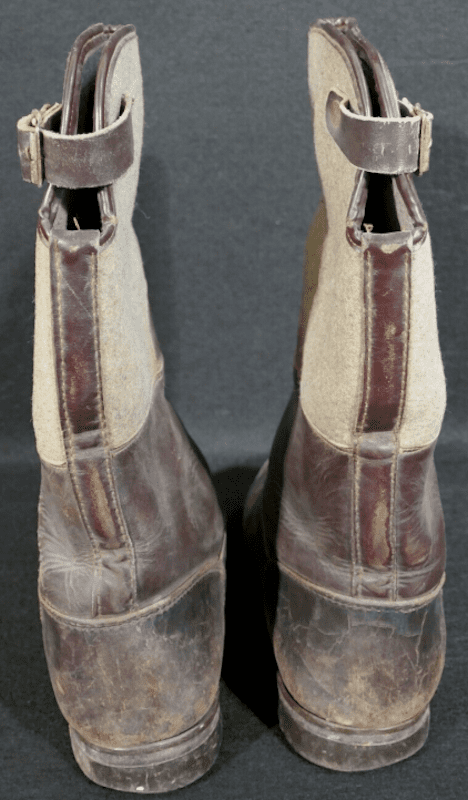 WWII German Wehrmacht - Winter Combat Boots - Eastern Front Felt & Leather - Issued - Image 7
