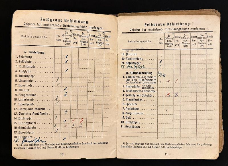 WWII German Kriegsmarine Soldbuch - Matrosen Gef Otto Sadowski - Hafenkommandant Antwerpen - Antwerp 1944 - Image 9