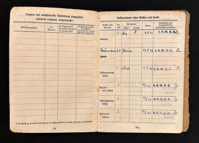 WWII German Kriegsmarine Soldbuch - Matrosen Gef Otto Sadowski - Hafenkommandant Antwerpen - Antwerp 1944 - Image 12