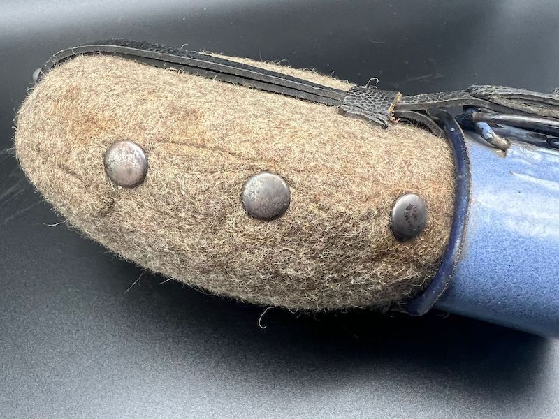 WWII German Army Water Bottle and Cup - BLUE - Oskar Schindler’s company, « Deutsche Emailwarenfabrik » Rare (Sold) - Image 6