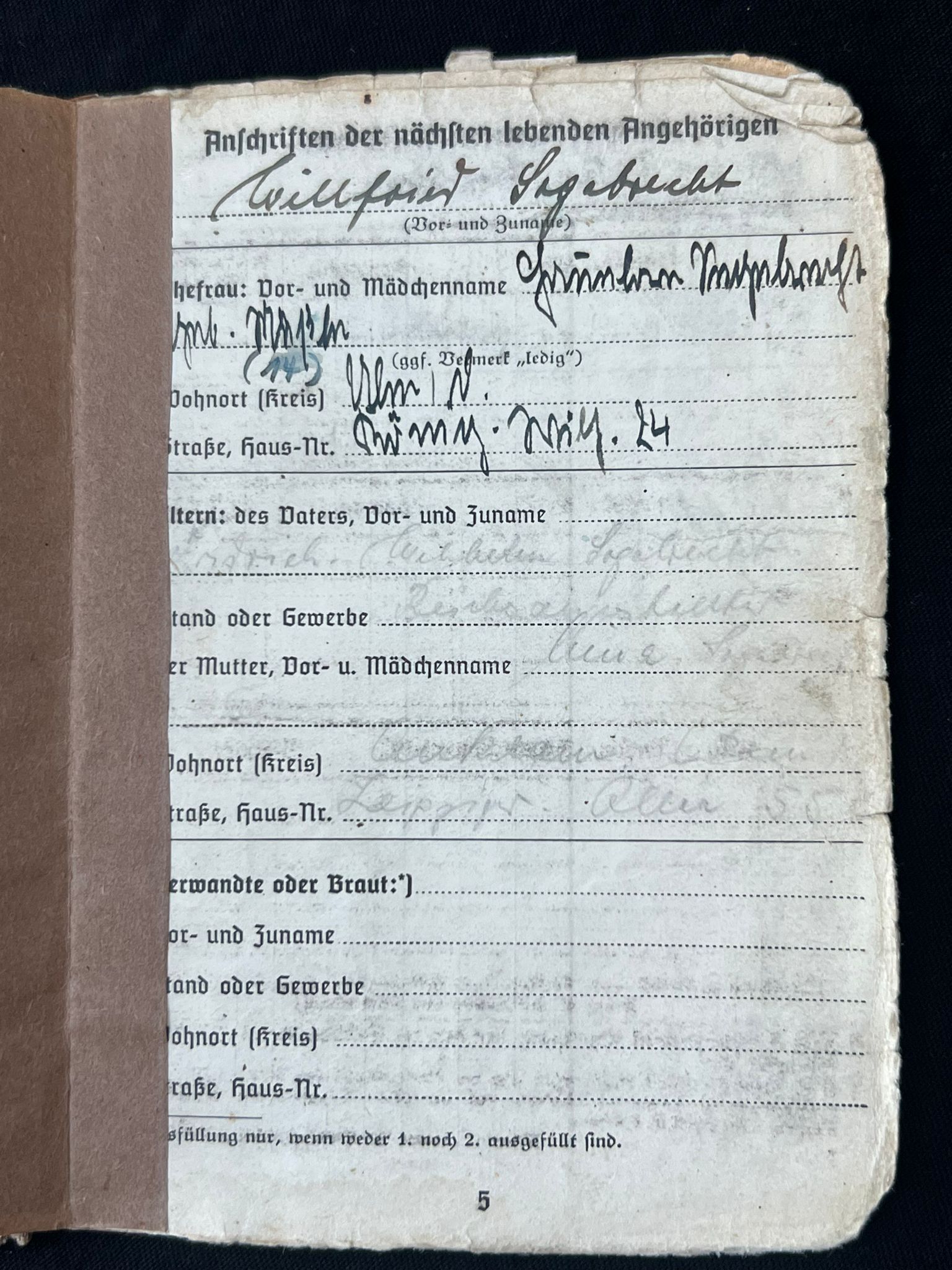 WWII German Waffen SS Soldbuch - SS-Hauptsturmführer Willfried Segebrecht - Commander 1st Company - SS-Panzer-Aufklärungsabteilung 16 RFSS - War Criminal - Worst Massacre of Civilians by the Waffen SS on the Western Front - Italy - Vinca - Monte Sole - Bardine - Valla - Exceptionally Rare Historical Evidence ( SOLD ) - Image 7
