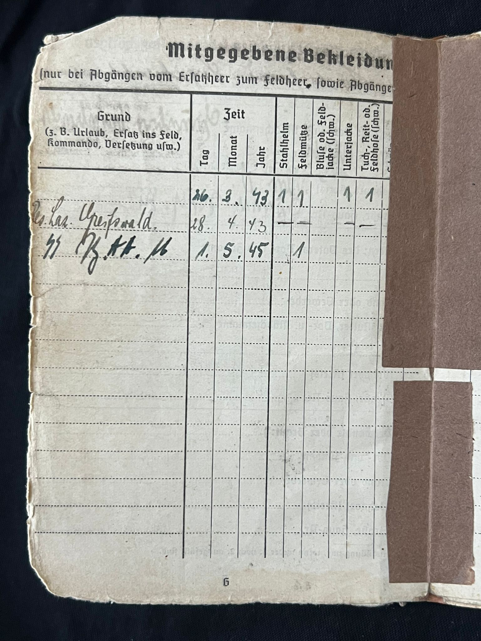 WWII German Waffen SS Soldbuch - SS-Hauptsturmführer Willfried Segebrecht - Commander 1st Company - SS-Panzer-Aufklärungsabteilung 16 RFSS - War Criminal - Worst Massacre of Civilians by the Waffen SS on the Western Front - Italy - Vinca - Monte Sole - Bardine - Valla - Exceptionally Rare Historical Evidence ( SOLD ) - Image 9