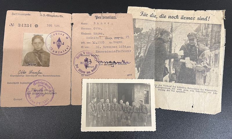WWII German Wehrmacht Wehrpass - Hitler Youth Leaders Identity Papers - Golden HJ Badge - Leutnant Otto Banse - Gebirgsjäger Regiment 138 - Killed in Action - Image 6