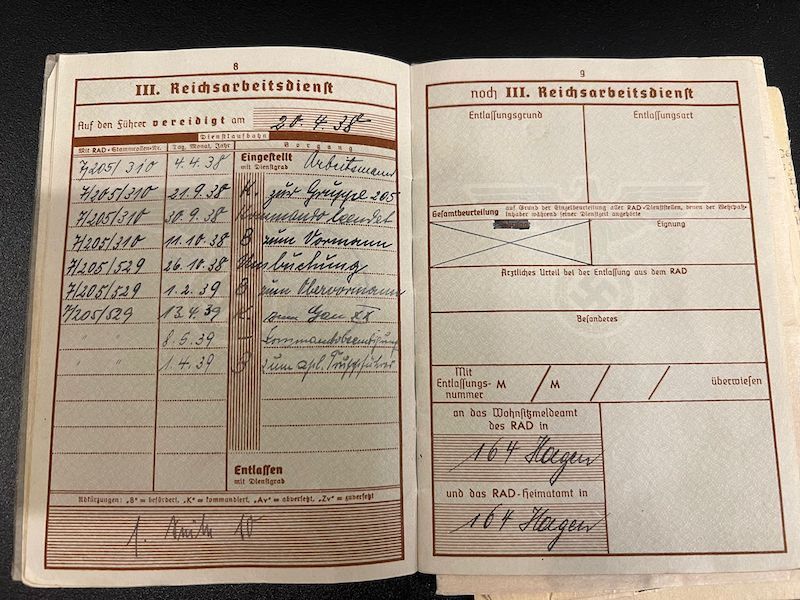 WWII German Wehrmacht Wehrpass - Hitler Youth Leaders Identity Papers - Golden HJ Badge - Leutnant Otto Banse - Gebirgsjäger Regiment 138 - Killed in Action - Image 17