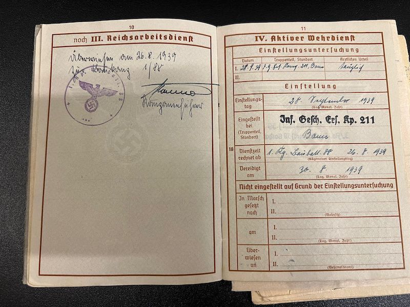 WWII German Wehrmacht Wehrpass - Hitler Youth Leaders Identity Papers - Golden HJ Badge - Leutnant Otto Banse - Gebirgsjäger Regiment 138 - Killed in Action - Image 18