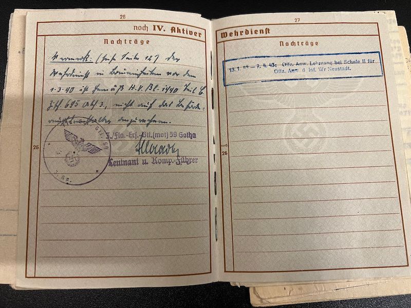 WWII German Wehrmacht Wehrpass - Hitler Youth Leaders Identity Papers - Golden HJ Badge - Leutnant Otto Banse - Gebirgsjäger Regiment 138 - Killed in Action - Image 24
