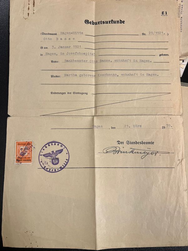WWII German Wehrmacht Wehrpass - Hitler Youth Leaders Identity Papers - Golden HJ Badge - Leutnant Otto Banse - Gebirgsjäger Regiment 138 - Killed in Action - Image 27