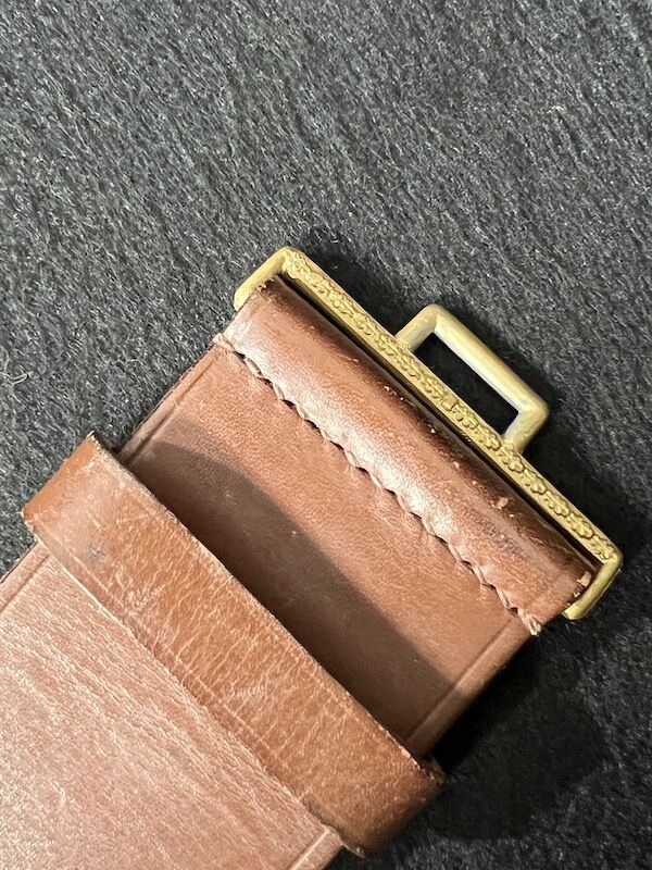 WWII German Political Leaders Belt and Buckle - Koppelschloss - RZM M4/39 - RZM Marked Leather - NAMED: Anton Zauner - Original (Offer Accepted) - Image 8