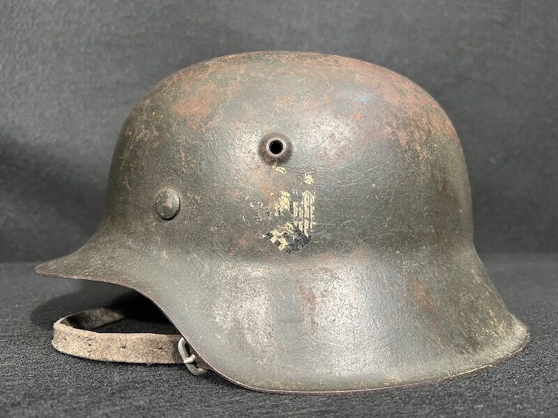 WWII German Army Helmet - M42 - HKP64 - Wehrmacht - Sleeper - US Bring Back Untouched - Complete - Image 15