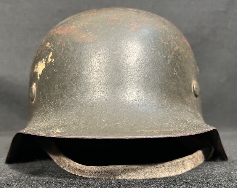 WWII German Army Helmet - M42 - HKP64 - Wehrmacht - Sleeper - US Bring Back Untouched - Complete - Image 11