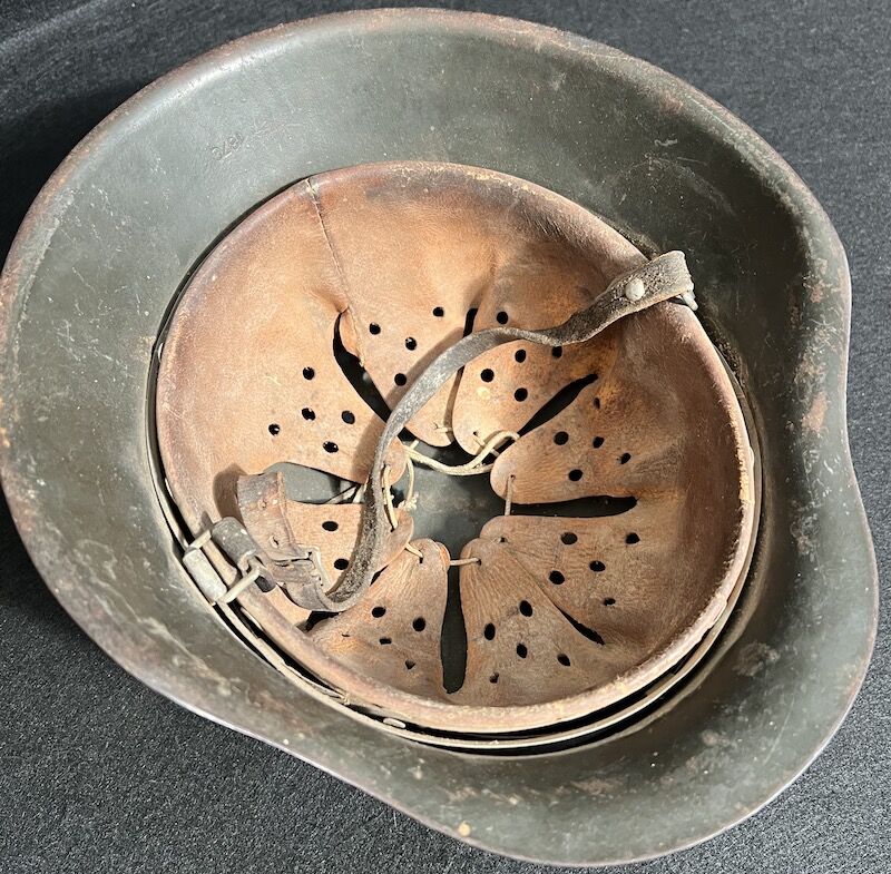 WWII German Army Helmet - M42 - HKP64 - Wehrmacht - Sleeper - US Bring Back Untouched - Complete - Image 8