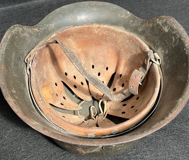 WWII German Army Helmet - M42 - HKP64 - Wehrmacht - Sleeper - US Bring Back Untouched - Complete - Image 2