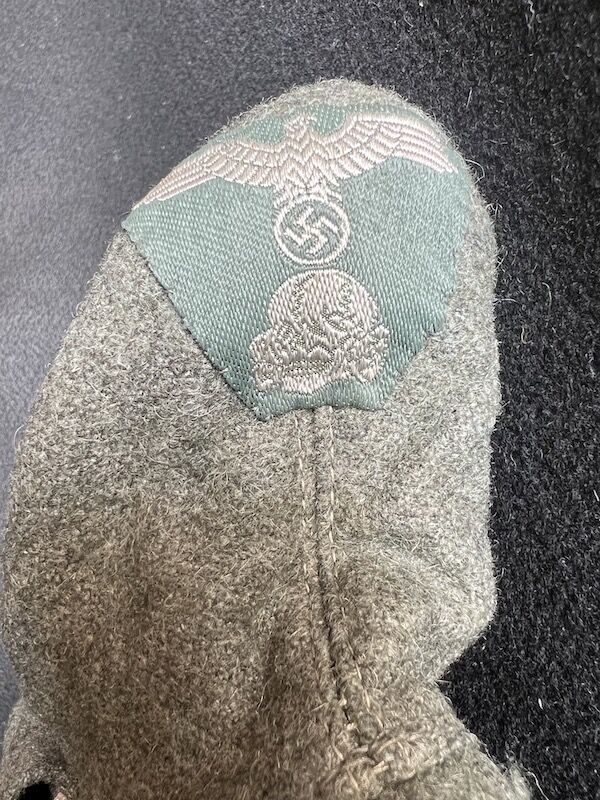 WWII German Waffen SS - M43 Feldmütze - Field Cap - 1010/44 - Dachau 1944 Produced - GI Bring Back 63rd Infantry Division April 1945 Germany ( With COA ) - Rare (Offer Accepted) - Image 17