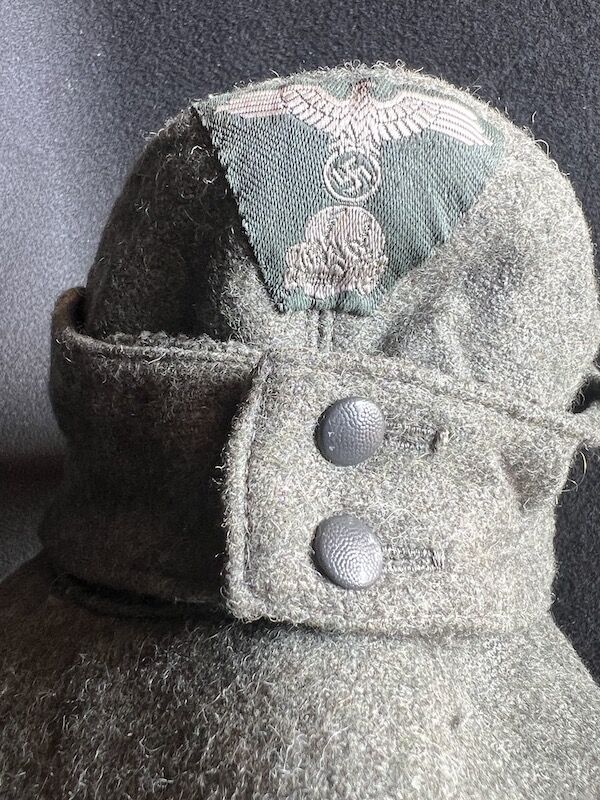 WWII German Waffen SS - M43 Feldmütze - Field Cap - 1010/44 - Dachau 1944 Produced - GI Bring Back 63rd Infantry Division April 1945 Germany ( With COA ) - Rare (Offer Accepted) - Image 22