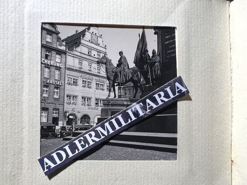 WWII German Min Photo Album Leipzig KDF Wagen Volkswagen Beetle Art Museums Streets with Flags - Image 6