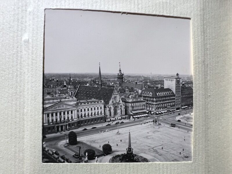 WWII German Min Photo Album Leipzig KDF Wagen Volkswagen Beetle Art Museums Streets with Flags - Image 35