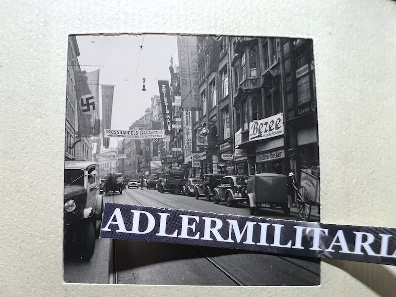 WWII German Min Photo Album Leipzig KDF Wagen Volkswagen Beetle Art Museums Streets with Flags - Image 41