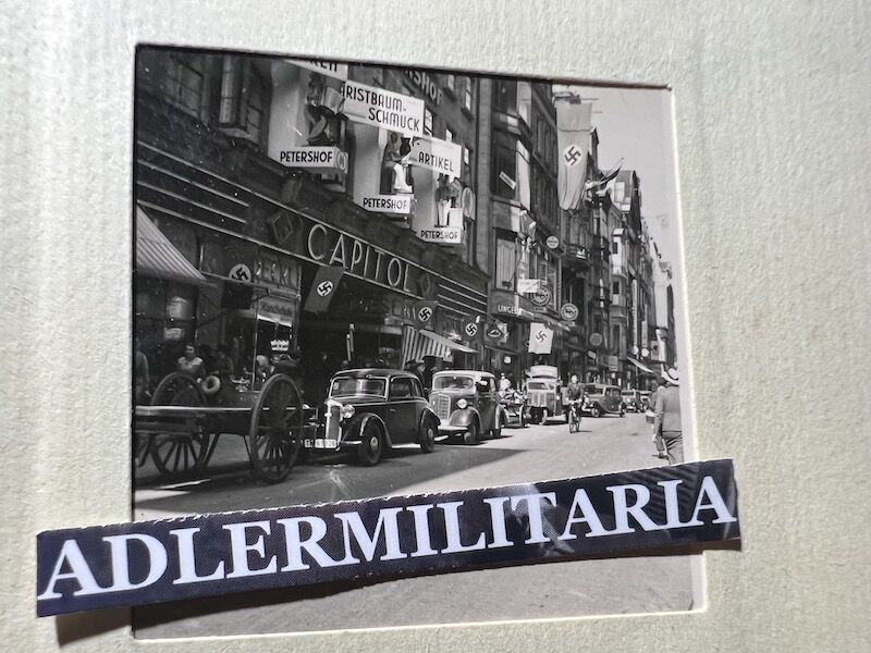 WWII German Min Photo Album Leipzig KDF Wagen Volkswagen Beetle Art Museums Streets with Flags - Image 44