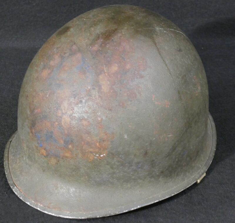 WWII US Navy M1 Helmet - Navy Cross Lt Commander Amos Hathaway - Taffy 3 - Destroyer U.S.S. HEERMANN (DD-532) - Battle off Samar Island 1944 - Very Rare - Image 5