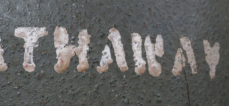 WWII US Navy M1 Helmet - Navy Cross Lt Commander Amos Hathaway - Taffy 3 - Destroyer U.S.S. HEERMANN (DD-532) - Battle off Samar Island 1944 - Very Rare - Image 13