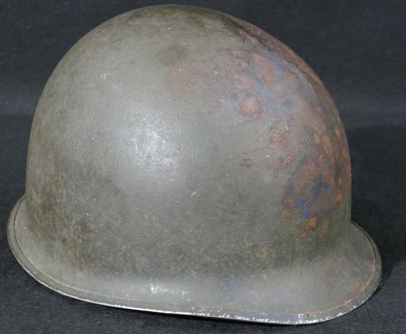 WWII US Navy M1 Helmet - Navy Cross Lt Commander Amos Hathaway - Taffy 3 - Destroyer U.S.S. HEERMANN (DD-532) - Battle off Samar Island 1944 - Very Rare - Image 15
