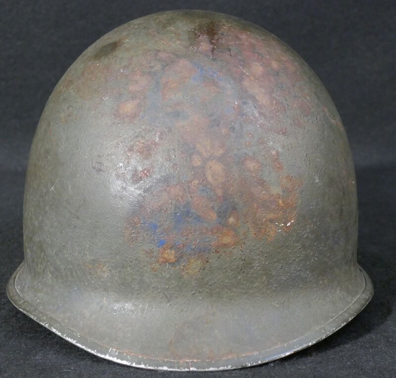 WWII US Navy M1 Helmet - Navy Cross Lt Commander Amos Hathaway - Taffy 3 - Destroyer U.S.S. HEERMANN (DD-532) - Battle off Samar Island 1944 - Very Rare - Image 17