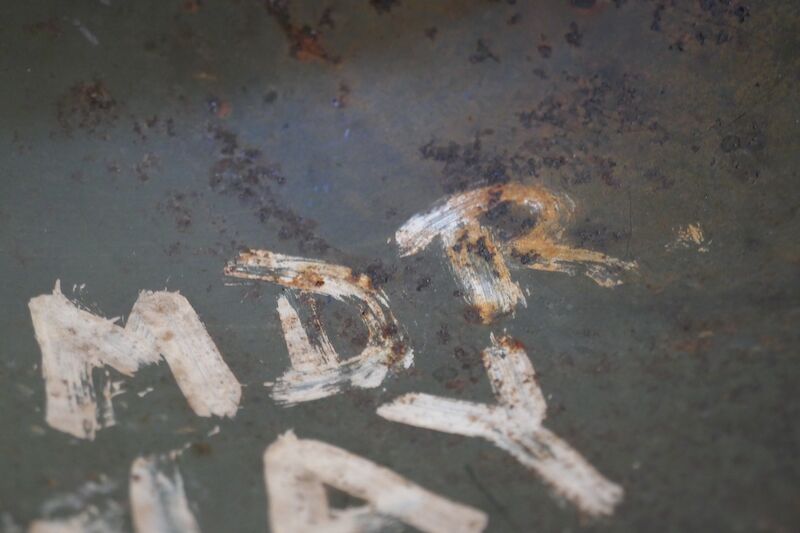 WWII US Navy M1 Helmet - Navy Cross Lt Commander Amos Hathaway - Taffy 3 - Destroyer U.S.S. HEERMANN (DD-532) - Battle off Samar Island 1944 - Very Rare - Image 26