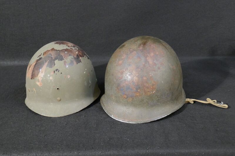 WWII US Navy M1 Helmet - Navy Cross Lt Commander Amos Hathaway - Taffy 3 - Destroyer U.S.S. HEERMANN (DD-532) - Battle off Samar Island 1944 - Very Rare - Image 34