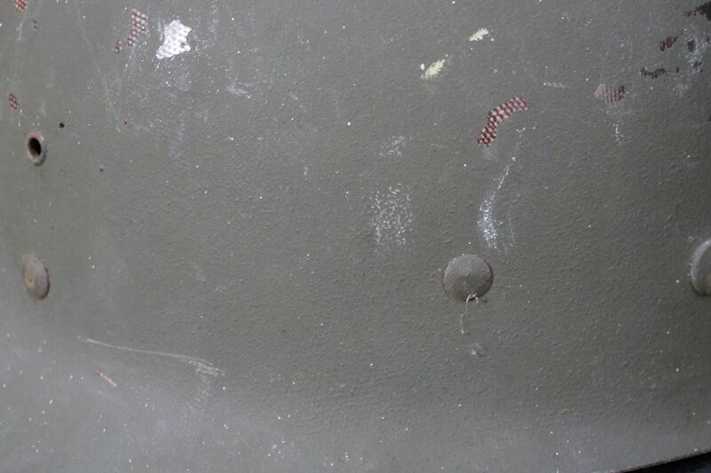 WWII US Navy M1 Helmet - Navy Cross Lt Commander Amos Hathaway - Taffy 3 - Destroyer U.S.S. HEERMANN (DD-532) - Battle off Samar Island 1944 - Very Rare - Image 41