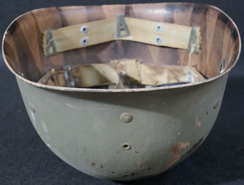 WWII US Navy M1 Helmet - Navy Cross Lt Commander Amos Hathaway - Taffy 3 - Destroyer U.S.S. HEERMANN (DD-532) - Battle off Samar Island 1944 - Very Rare - Image 48