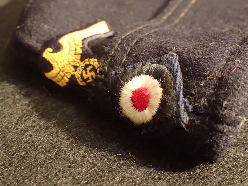 WWII German Navy - Kriegsmarine M40 - Side Cap - Formed Issued - Size 57 - Original Paris Made (Offer Accepted) - Image 3