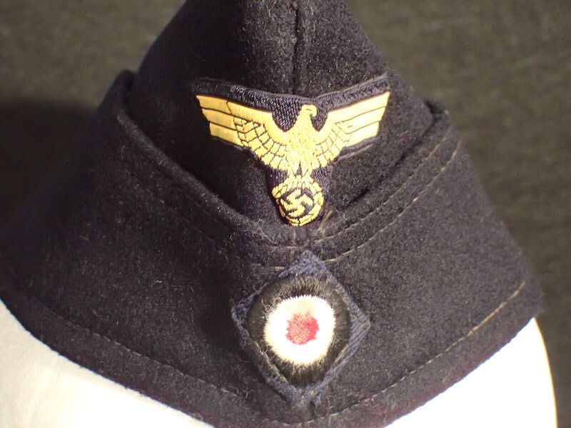 WWII German Navy - Kriegsmarine M40 - Side Cap - Formed Issued - Size 57 - Original Paris Made (Offer Accepted) - Image 4