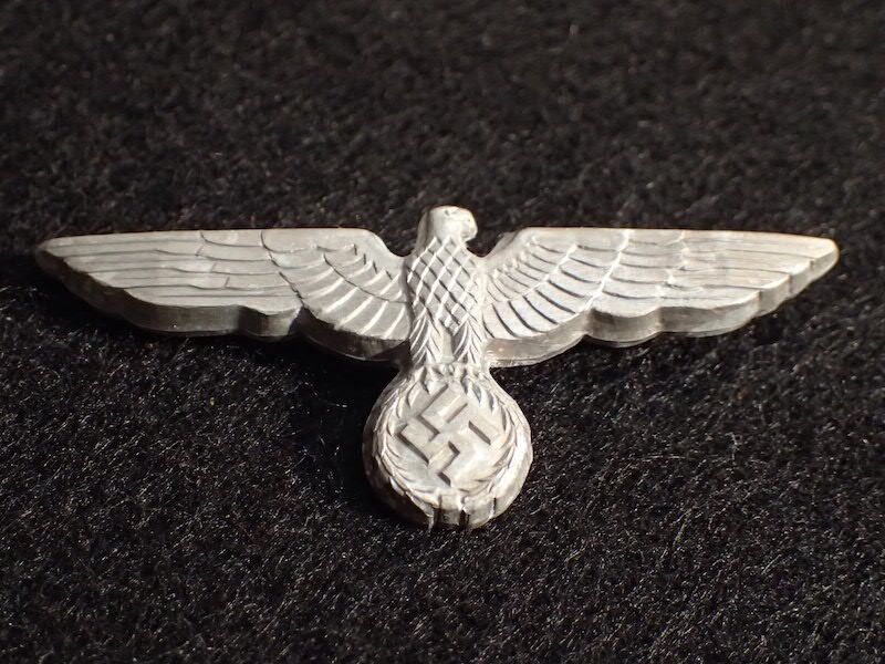 WWII German Wehrmacht Officers Visor Insignia - Cap Eagle - Made by FLL - Original