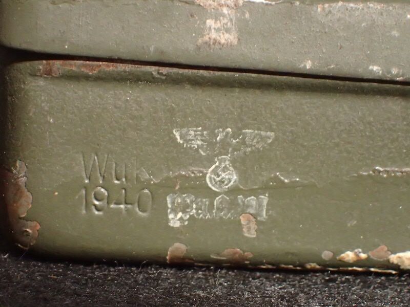 WWII German Army Marked Stick Grenade EMPTY Fuze Box - WaA101 - Metal Goods Weapons Inspection - Rare - Image 3