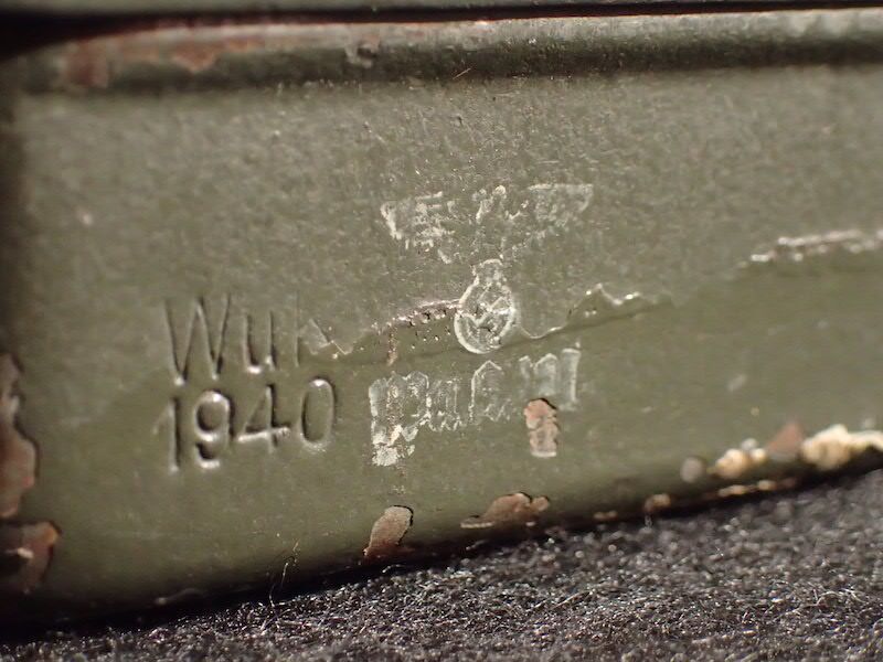 WWII German Army Marked Stick Grenade EMPTY Fuze Box - WaA101 - Metal Goods Weapons Inspection - Rare