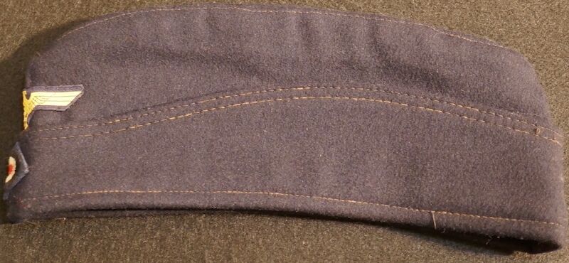 WWII German Navy - Kriegsmarine M40 - Side Cap - Formed Issued - Size 57 - Original Paris Made (Offer Accepted) - Image 11