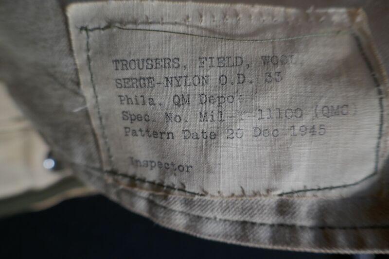 WWII US Army Uniform - 4th Armoured Combat Medic - Tunic - Trousers - Side Cap - Laundry Number - France 1944 / Ardennes 1944 - Image 11