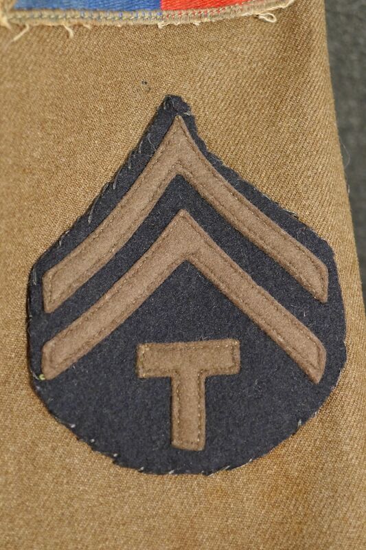 WWII US Army Uniform - 4th Armoured Combat Medic - Tunic - Trousers - Side Cap - Laundry Number - France 1944 / Ardennes 1944 - Image 14