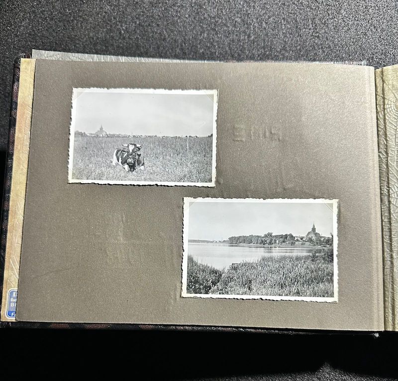 WWII German R.A.D Photo Album - Abteilung 2/20 Rosenberg West Prussia - Ship Robert Ley - Bismarck - Artillerie Regiment 23 Potsdam-Nedlitz - Anti Aircraft Mg34 - Captured Helmets - STUG III - Russian Front - Image 4