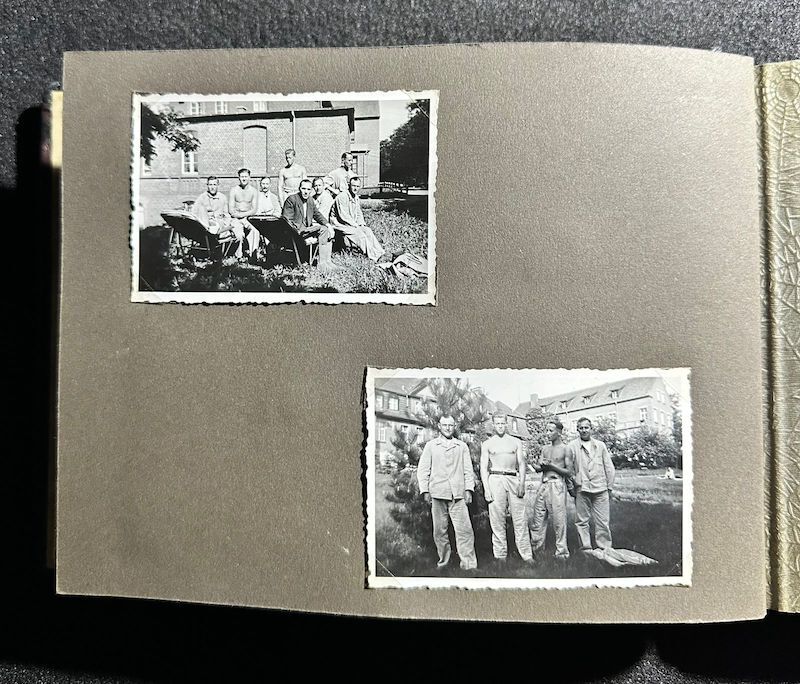 WWII German R.A.D Photo Album - Abteilung 2/20 Rosenberg West Prussia - Ship Robert Ley - Bismarck - Artillerie Regiment 23 Potsdam-Nedlitz - Anti Aircraft Mg34 - Captured Helmets - STUG III - Russian Front - Image 17
