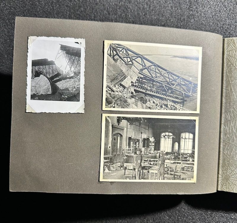 WWII German R.A.D Photo Album - Abteilung 2/20 Rosenberg West Prussia - Ship Robert Ley - Bismarck - Artillerie Regiment 23 Potsdam-Nedlitz - Anti Aircraft Mg34 - Captured Helmets - STUG III - Russian Front - Image 25