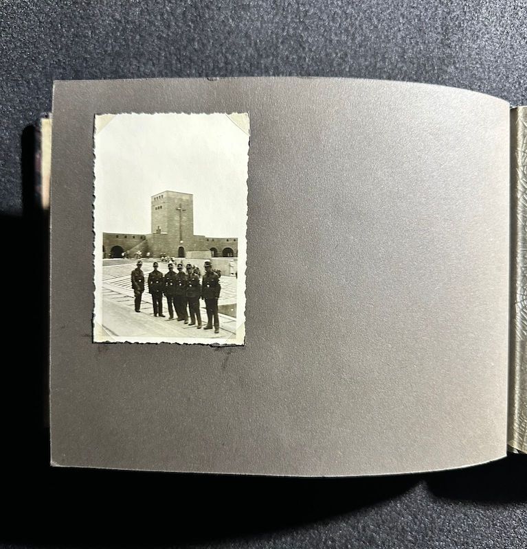 WWII German R.A.D Photo Album - Abteilung 2/20 Rosenberg West Prussia - Ship Robert Ley - Bismarck - Artillerie Regiment 23 Potsdam-Nedlitz - Anti Aircraft Mg34 - Captured Helmets - STUG III - Russian Front - Image 32