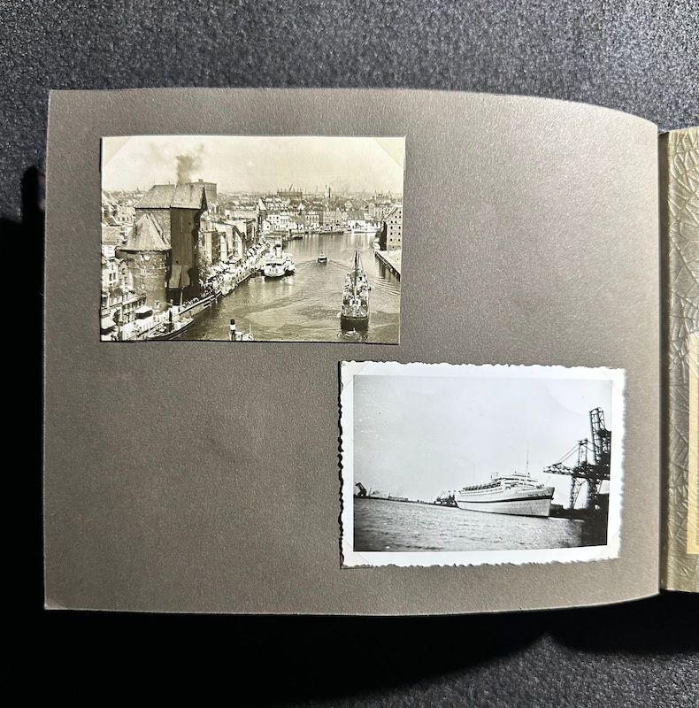 WWII German R.A.D Photo Album - Abteilung 2/20 Rosenberg West Prussia - Ship Robert Ley - Bismarck - Artillerie Regiment 23 Potsdam-Nedlitz - Anti Aircraft Mg34 - Captured Helmets - STUG III - Russian Front - Image 34